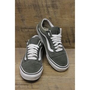 Vans Old Skool unisex green canvas suede low top side stripe‎ skater shoes 8.5